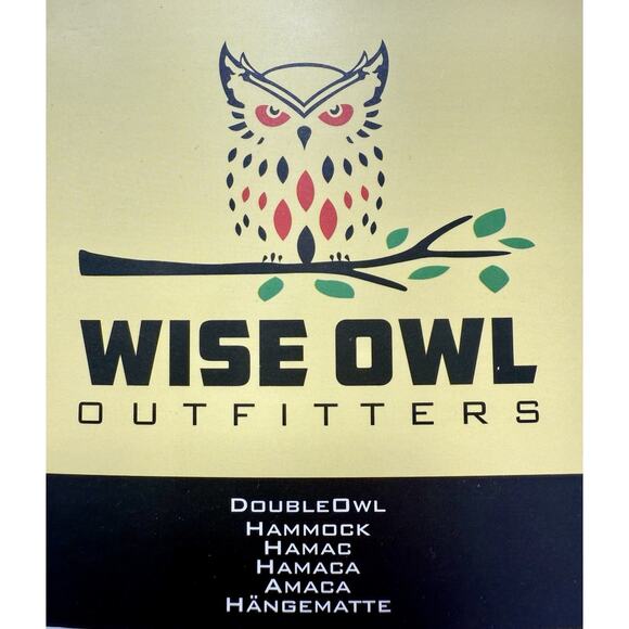 Wise Owl Outfitters Double Owl Camping Hammock Gray & Pink 500lb Cap NWT - Picture 3 of 7